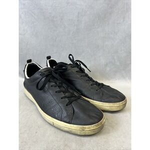 Ecco Shoes Men's Size 13 Soft Sneakers EU 47 Black Danish Design  Leather‎